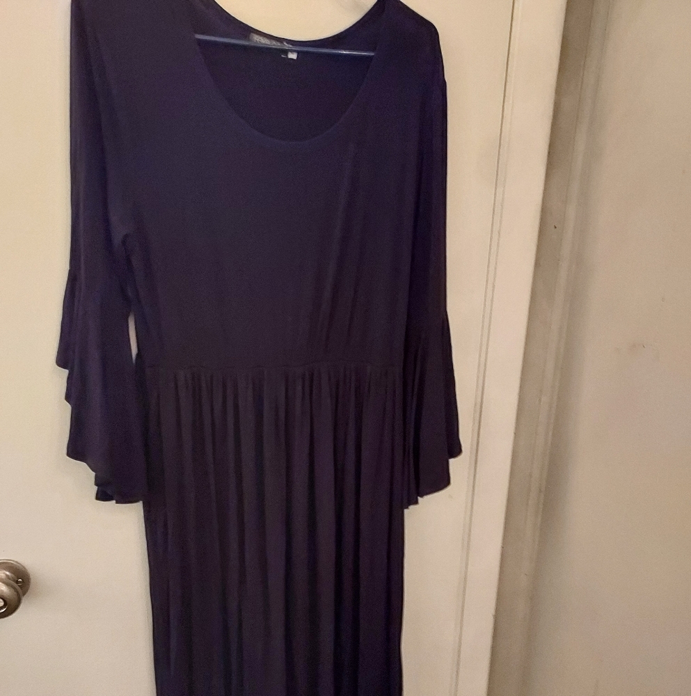 Foxblood Bell Sleeve Dress 4X